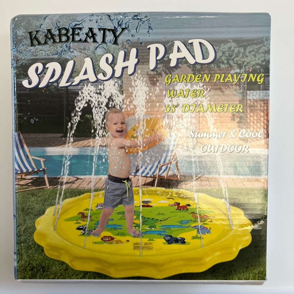 Inflatable Sprinkle and Splash Play Water Mat, 68” Outdoor